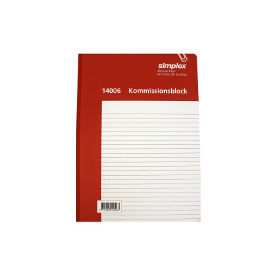 Simplex Kommissionsbuch A4, Rot
