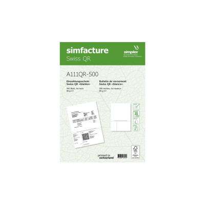 Simplex Simfacture Swiss QR, A4, 1000 Blatt