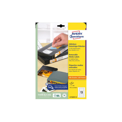 Avery Zweckform Speichermedien-Etiketten 147.3 x 20 mm, 25 Blatt