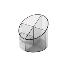 Helit Stiftehalter Cross Economy Grau/Transparent