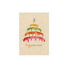 Natur Verlag Geburtstagskarte Torte Vintage 17.5 x 12.2 cm