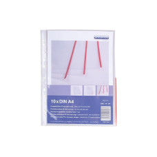 ProOffice Zeigetasche A4, Rot/Transparent, 10 Stück ProOffice Zeigetasche A4, Rot/Transparent, 10 Stück