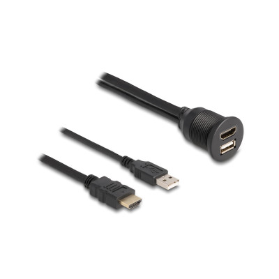 Delock USB 2.0-Verlängerungskabel HDMI/USB A - HDMI/USB A 1 m Delock USB 2.0-Verlängerungskabel HDMI/USB A - HDMI/USB A 1 m
