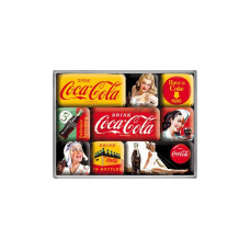 Nostalgic Art Magnet-Set Coca-Cola 9 Stück, Mehrfarbig