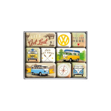 Nostalgic Art Magnet-Set VW Bulli Get Lost 9 Stück, Mehrfarbig