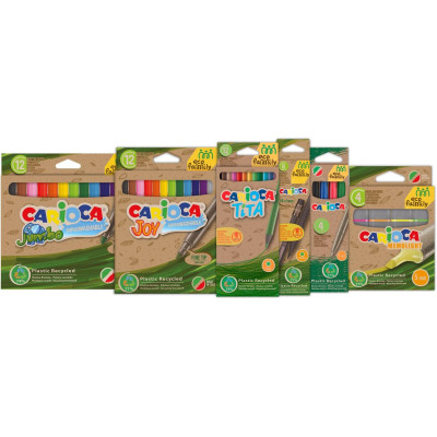 Carioca Farbstifte Set Eco Family, 50 Stück, Mehrfarbig