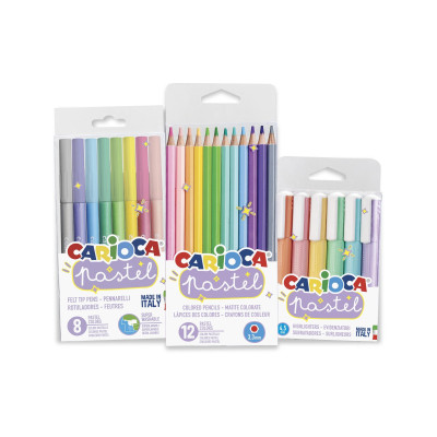 Carioca Farbstifte Set Pastell 26 Stück, Mehrfarbig