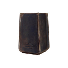 Alpenleder Stiftehalter Haferl Dunkelbraun