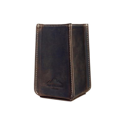 Alpenleder Stiftehalter Haferl Dunkelbraun