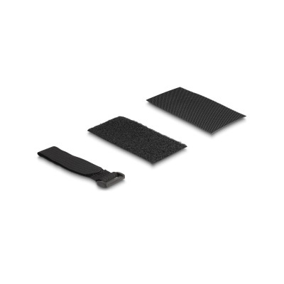 Delock Klettpad mit Klett-Kabelbinder Set 10 Stück