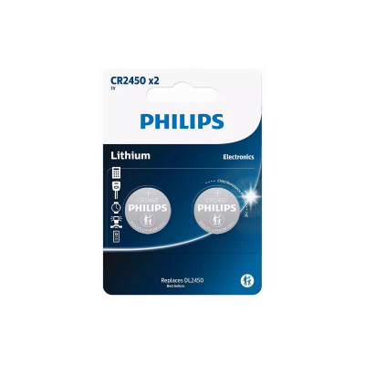 Philips Knopfzelle Knopfzelle Lithium R245 2 Stück