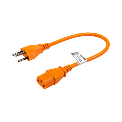 FURBER.power Netzkabel C13-T12 0.2 m Orange