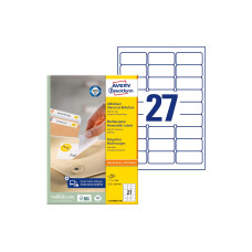Avery Zweckform Universal-Etiketten 63.5 x 29.6 mm, 100 Blatt