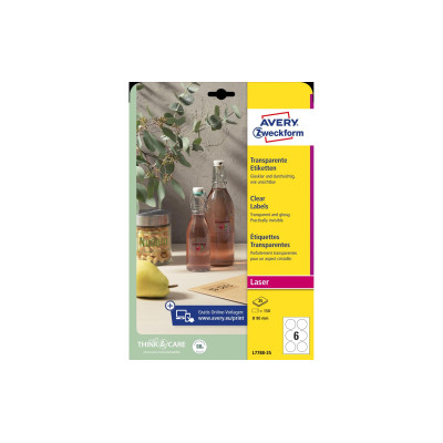 Avery Zweckform Runde Etiketten Ø 80 mm, 25 Blatt Avery Zweckform Runde Etiketten Ø 80 mm, 25 Blatt