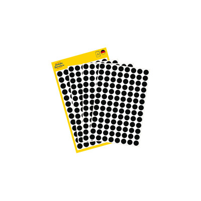 Avery Zweckform Klebepunkte Ø 8 mm, 4 Blatt, Schwarz