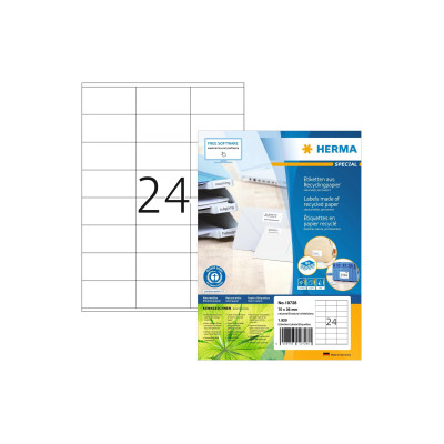 HERMA Universal-Etiketten 70 x 36 mm, 80 Blatt HERMA Universal-Etiketten 70 x 36 mm, 80 Blatt
