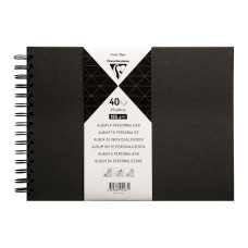 Clairefontaine Notizbuch DIY 27 x 20 cm, Blanko, Schwarz Clairefontaine Notizbuch DIY 27 x 20 cm, Blanko, Schwarz