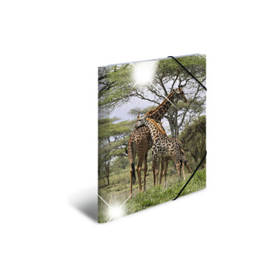 HERMA Gummibandmappe A3 Giraffe, Polypropylen, mit Innendruck
