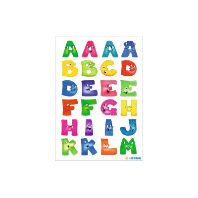 Herma Stickers Mini-Etiketten Lustige Buchstaben A – Z, 20 x 50 mm, 2 Blatt Herma Stickers Mini-Etiketten Lustige Buchstaben A – Z, 20 x 50 mm, 2 Blatt