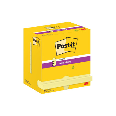 Post-it Notizzettel Super Sticky Z-Notes 76 x 127 mm, Gelb Post-it Notizzettel Super Sticky Z-Notes 76 x 127 mm, Gelb