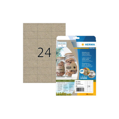 HERMA Universal-Etiketten 70 x 36 mm, 20 Blatt, Braun HERMA Universal-Etiketten 70 x 36 mm, 20 Blatt, Braun