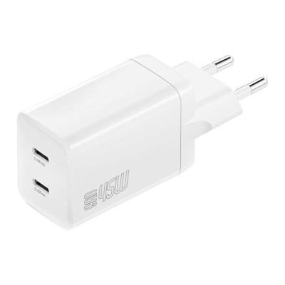 4smarts USB-Wandladegerät PDPlug Dual 2x USB-C 45 W GaN