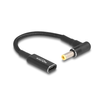 Delock Ladekabel USB-C zu 5.5 x 2.5 mm Stecker 90° gewinkelt, 15 cm Delock Ladekabel USB-C zu 5.5 x 2.5 mm Stecker 90° gewinkelt, 15 cm