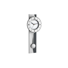 TFA Dostmann Wanduhr XXL mit Pendel, Silber