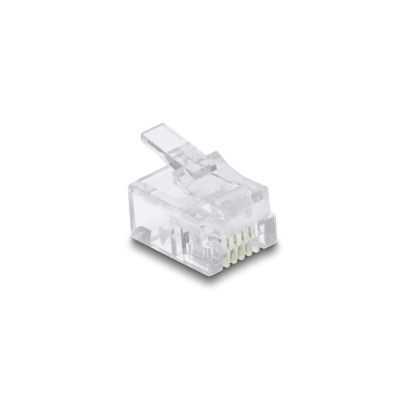 Delock Stecker RJ11 100 Stück, Transparent