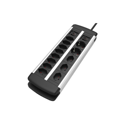 Schönenberger Steckdosenleiste ALU 11x T13, 2x Schuko, 2x Schalter Schönenberger Steckdosenleiste ALU 11x T13, 2x Schuko, 2x Schalter