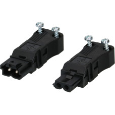 Max Hauri Set Stecker und Kupplung AC 164 flach, 2-polig Max Hauri Set Stecker und Kupplung AC 164 flach, 2-polig