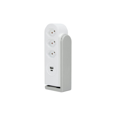 STEFFEN Tischsteckdosenleiste Clamp 3x T13, USB-A+C, Weiss STEFFEN Tischsteckdosenleiste Clamp 3x T13, USB-A+C, Weiss