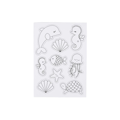 Creativ Company Haftmagnet Meerestiere zum Ausmalen 1 Blatt