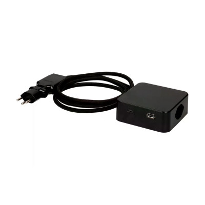maxTex Steckdosenleiste Cube 3x T13, USB A/C, Schwarz/Schwarz maxTex Steckdosenleiste Cube 3x T13, USB A/C, Schwarz/Schwarz