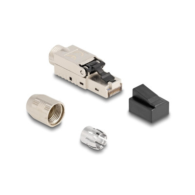 Delock Stecker RJ45 Cat.6A Feldkonfektionierbar 1 Stück, Silber