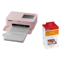 Canon Fotodrucker Selphy CP1500 Rosa inkl. Papier und Tinte Canon Fotodrucker Selphy CP1500 Rosa inkl. Papier und Tinte