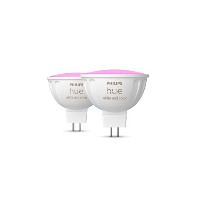 Philips Hue Leuchtmittel White & Col. Amb. MR16 Doppelpackpack, 2x400 lm