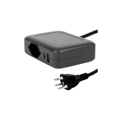 STEFFEN Ladestation IQ 1 x T13 + 1 x USB-A/C, Schwarz