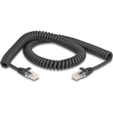 Delock Patchkabel Spiralkabel Cat 5e, UTP, 2 m, Schwarz Delock Patchkabel Spiralkabel Cat 5e, UTP, 2 m, Schwarz