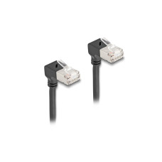 Delock Patchkabel 90° gewinkelt Cat 6A, S/FTP, 0.5 m, Schwarz Delock Patchkabel 90° gewinkelt Cat 6A, S/FTP, 0.5 m, Schwarz