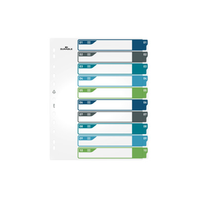 DURABLE Register A4+, 1-10, 5-farbig DURABLE Register A4+, 1-10, 5-farbig