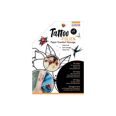 Glorex Tattoopapier Tattoo-Folie A4, 2 Stück