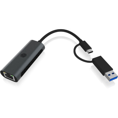 ICY BOX Netzwerk-Adapter IB-LAN301-C3 USB Typ-A/USB Typ-C ICY BOX Netzwerk-Adapter IB-LAN301-C3 USB Typ-A/USB Typ-C