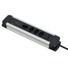 Schönenberger Steckdosenleiste 4 x T13, 2 x USB-A, 1 x USB-C, 2 m Schönenberger Steckdosenleiste 4 x T13, 2 x USB-A, 1 x USB-C, 2 m