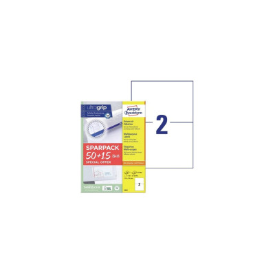 Avery Zweckform Universal-Etiketten 210 x 148 mm,130 Etiketten / 65 Bogen Avery Zweckform Universal-Etiketten 210 x 148 mm,130 Etiketten / 65 Bogen