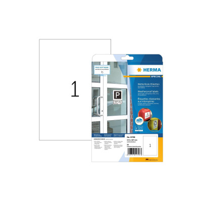 HERMA Outdoor-Etiketten 210 x 297 mm, 20 Blatt HERMA Outdoor-Etiketten 210 x 297 mm, 20 Blatt