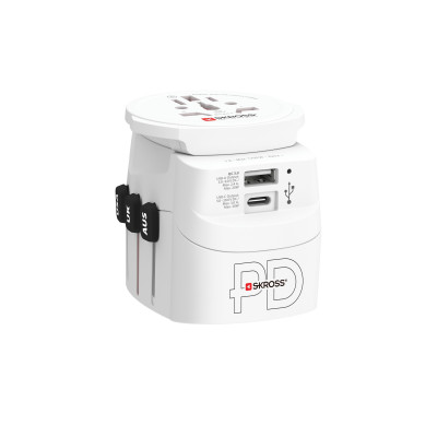 SKROSS Reiseadapter Pro Light, 1 x USB-A und C AC30PD