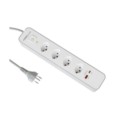FURBER.power Steckdosenleiste 4 x T13, USB-C, USB-A