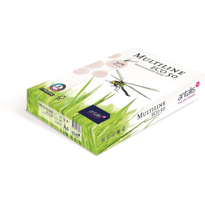 Antalis Kopierpapier Multiline Eco 50 A4, Weiss, 80 g/m²,2500 Blatt Antalis Kopierpapier Multiline Eco 50 A4, Weiss, 80 g/m²,2500 Blatt