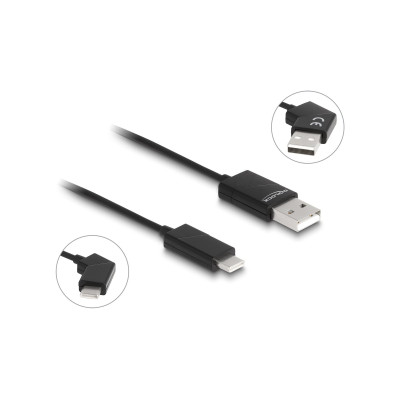 Delock USB 2.0-Kabel Stecker drehbar PD 60 W USB A - USB C 1.2 m Delock USB 2.0-Kabel Stecker drehbar PD 60 W USB A - USB C 1.2 m